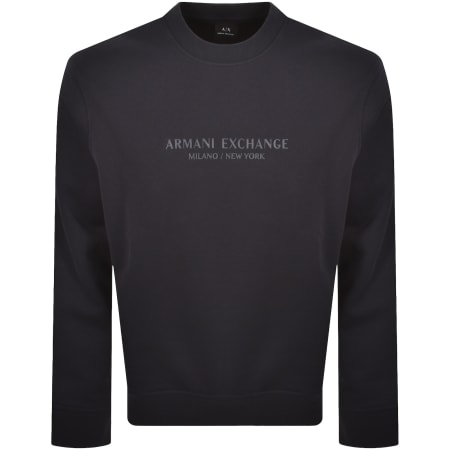 Armani Exchange Logo Sweatshirt Navy | Mainline Menswear us